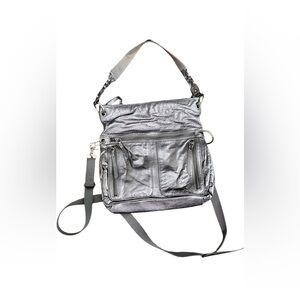 Womens The Sak crossbody purse silver metallic